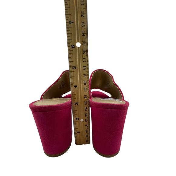 Nine West Gemily Mules Clogs Shoe Size 9.5 M Fuchia Pink Suede Slip NWB - Picture 9 of 10